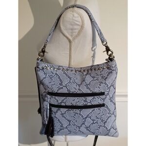 LAGGO Handbag Purse Rare Suede Shoulder Crossbody Lavender 5 Pockets Retail $595